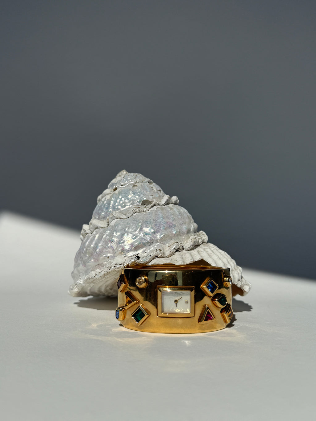 GOLD RHINESTONE CUFF WATCH - SMALL