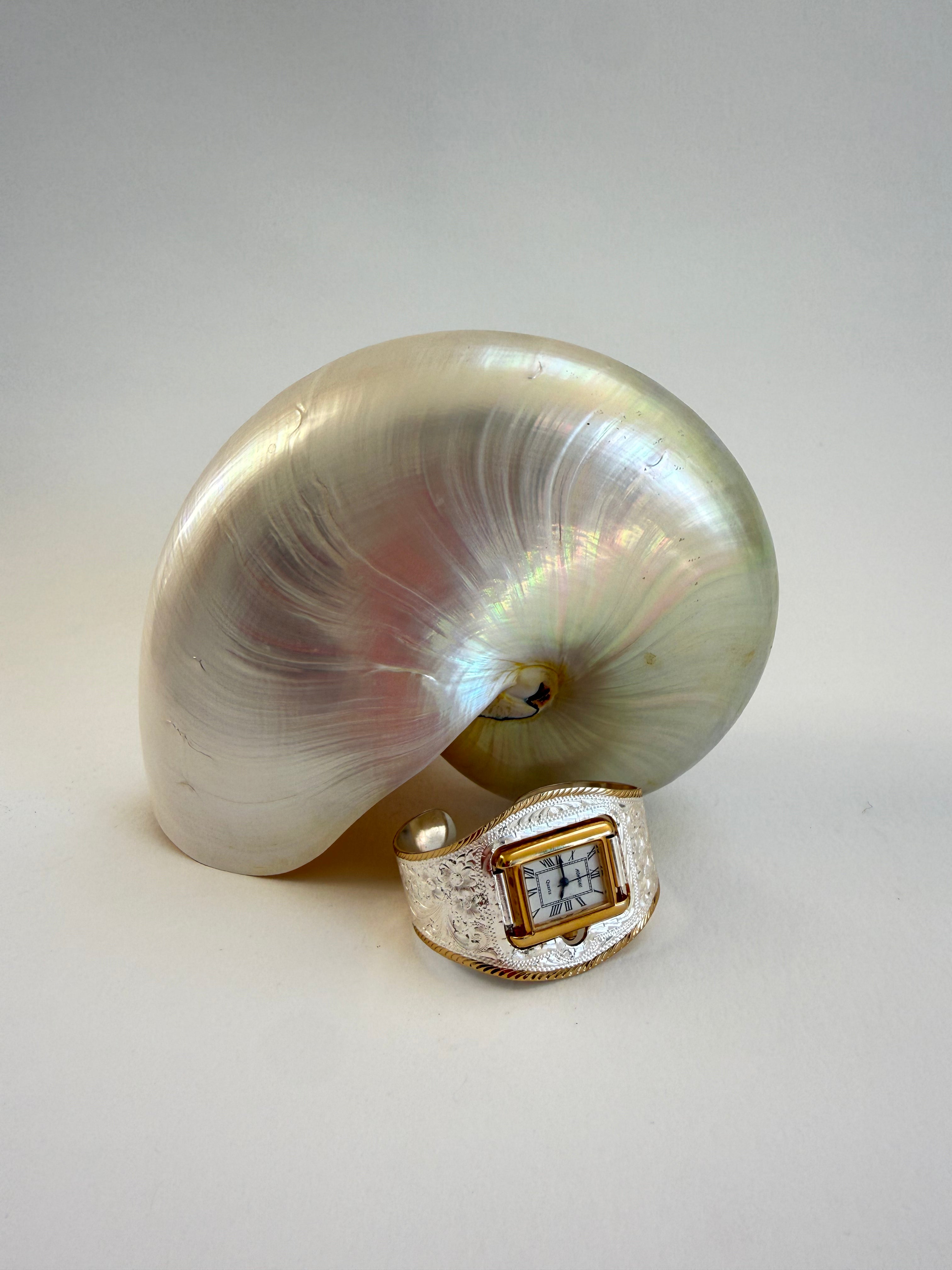 TWO TONED MONTANA WESTERN VINTAGE CUFF WATCH