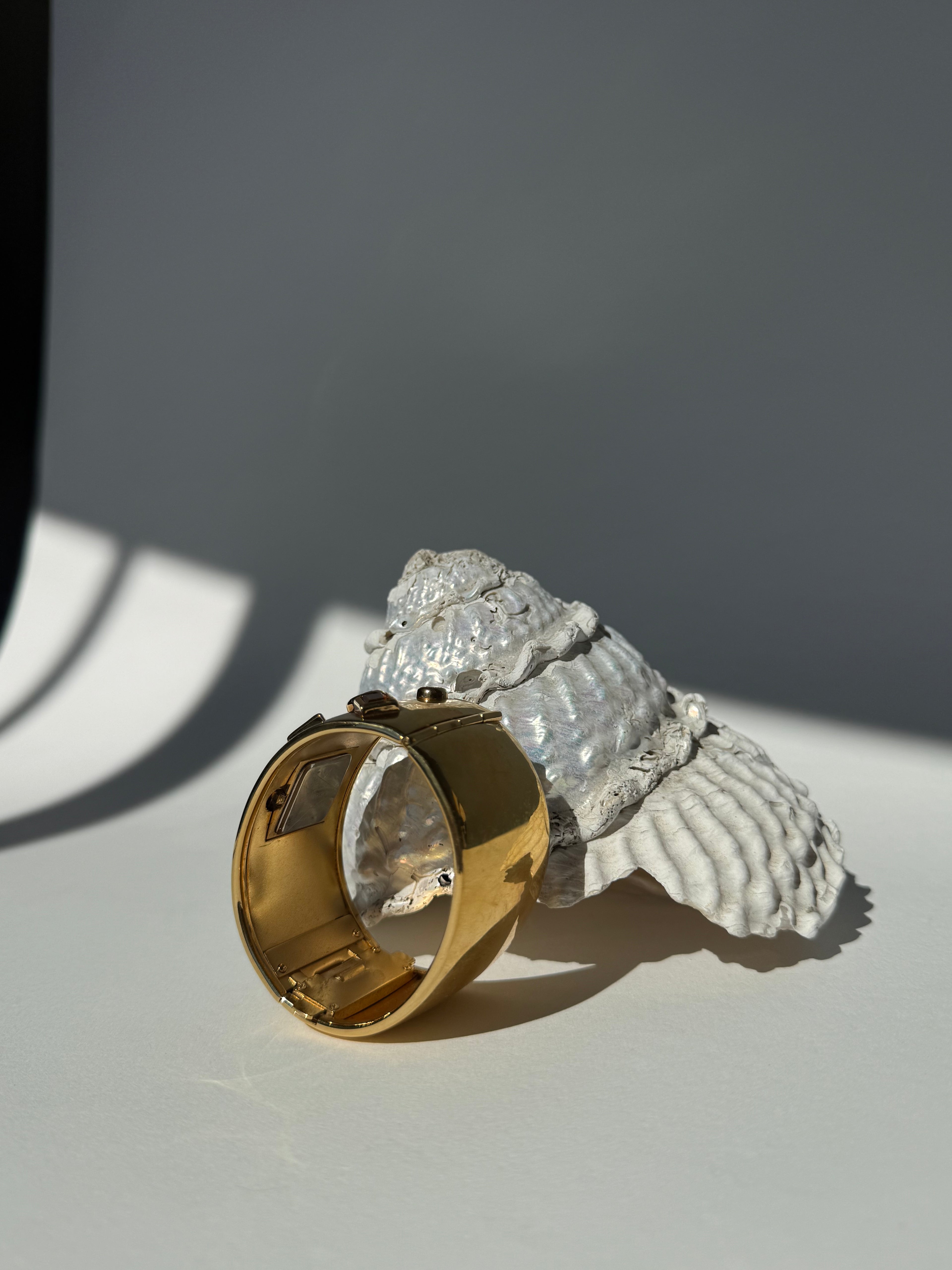 GOLD RHINESTONE CUFF WATCH - SMALL