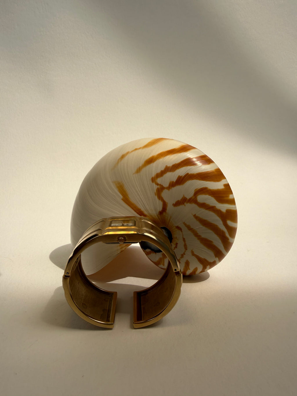 GOLD SQUARE TONAL WIDE CUFF WATCH