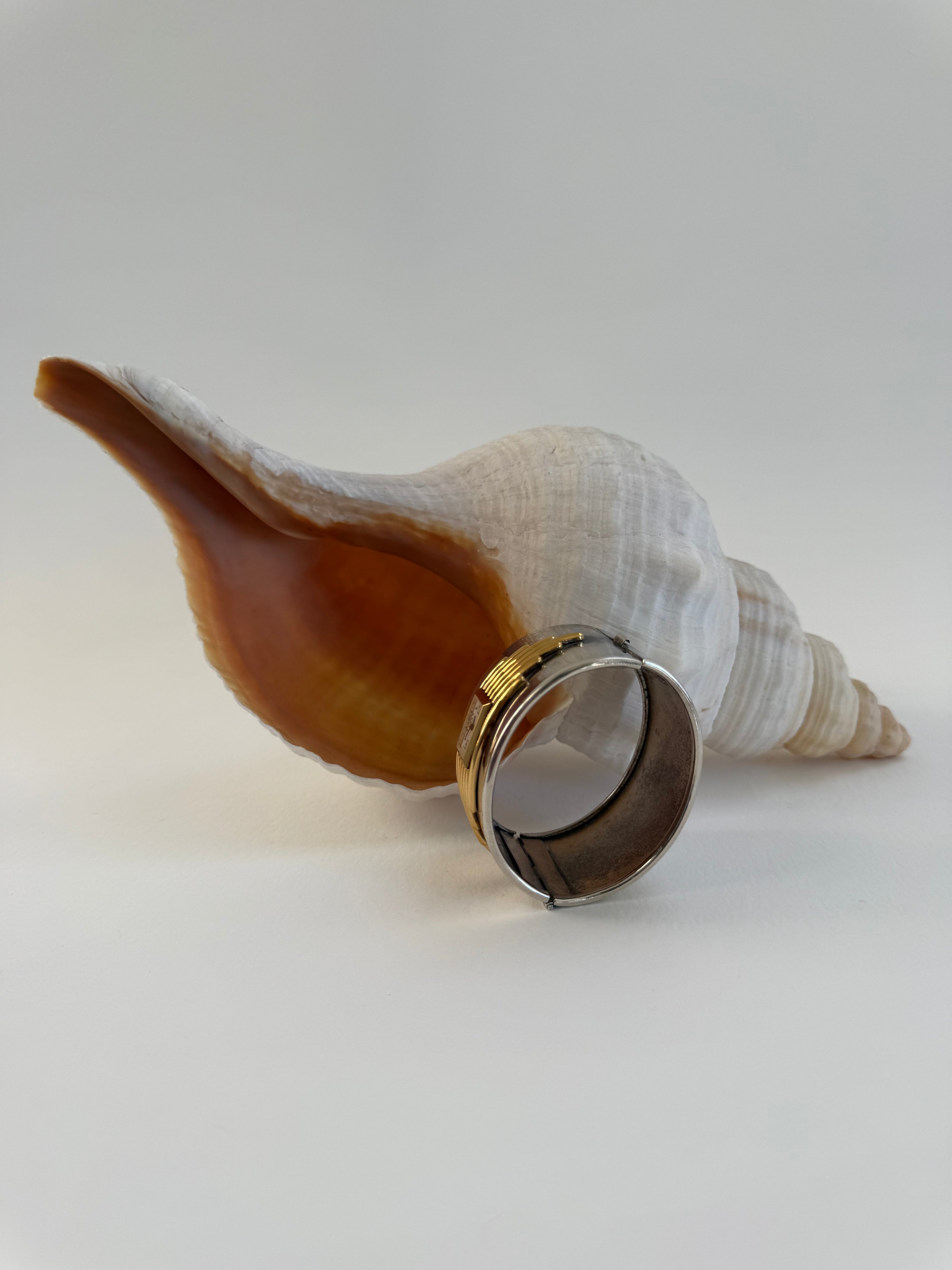 SILVER ART DECO CUFF WATCH - SMALL