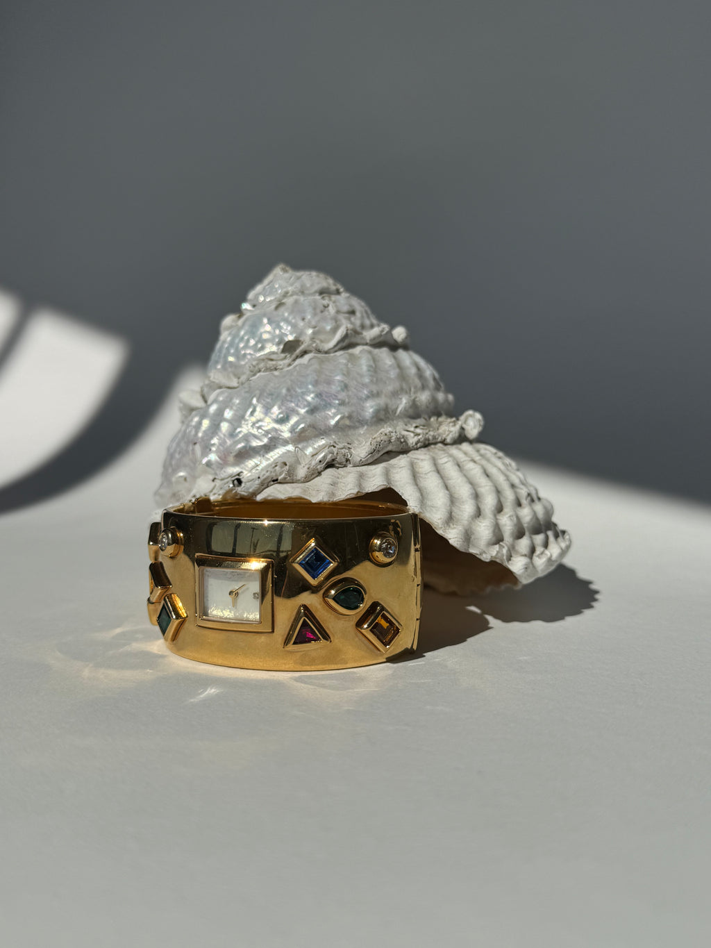 GOLD RHINESTONE CUFF WATCH - SMALL