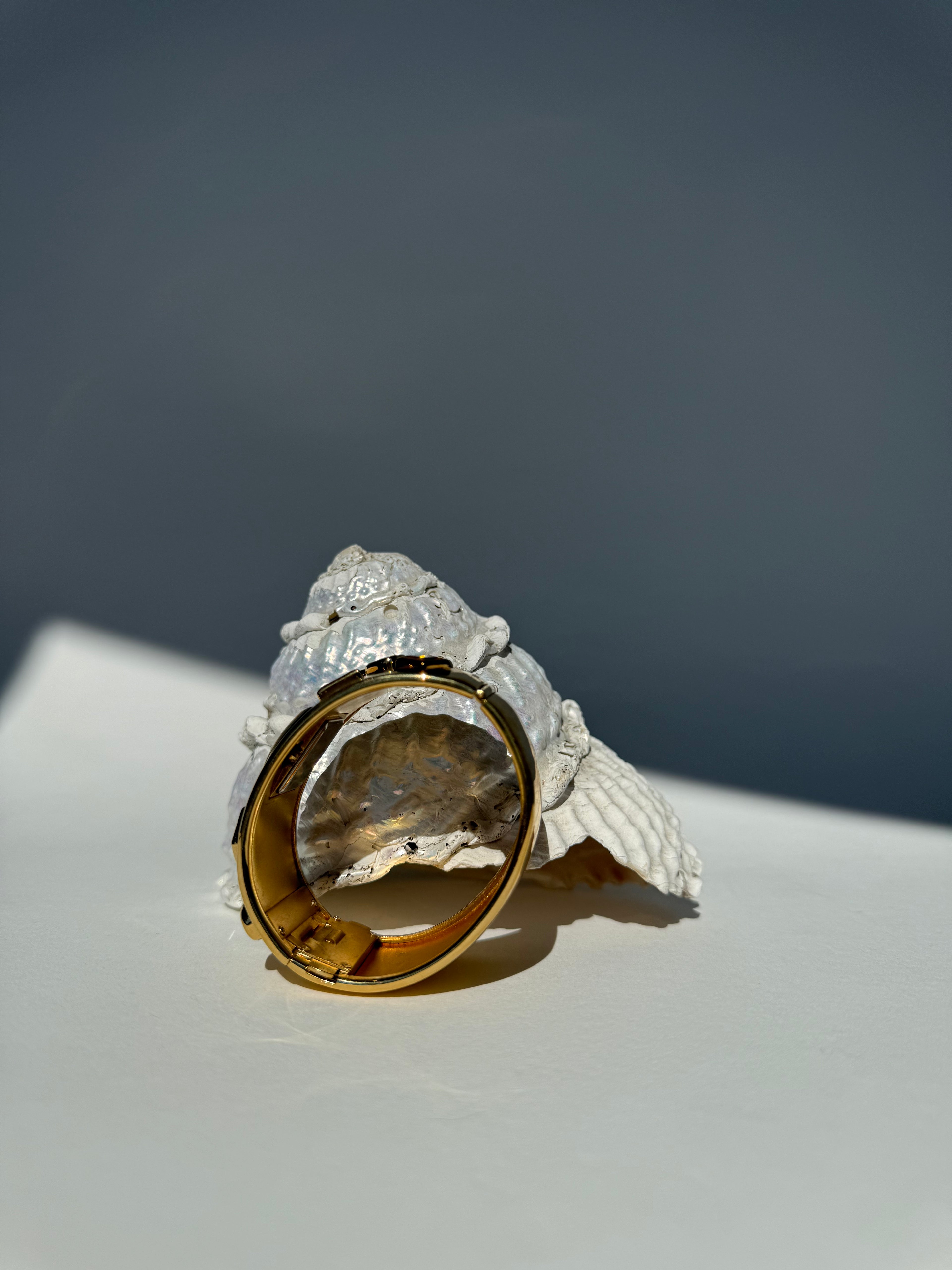 GOLD RHINESTONE CUFF WATCH - SMALL