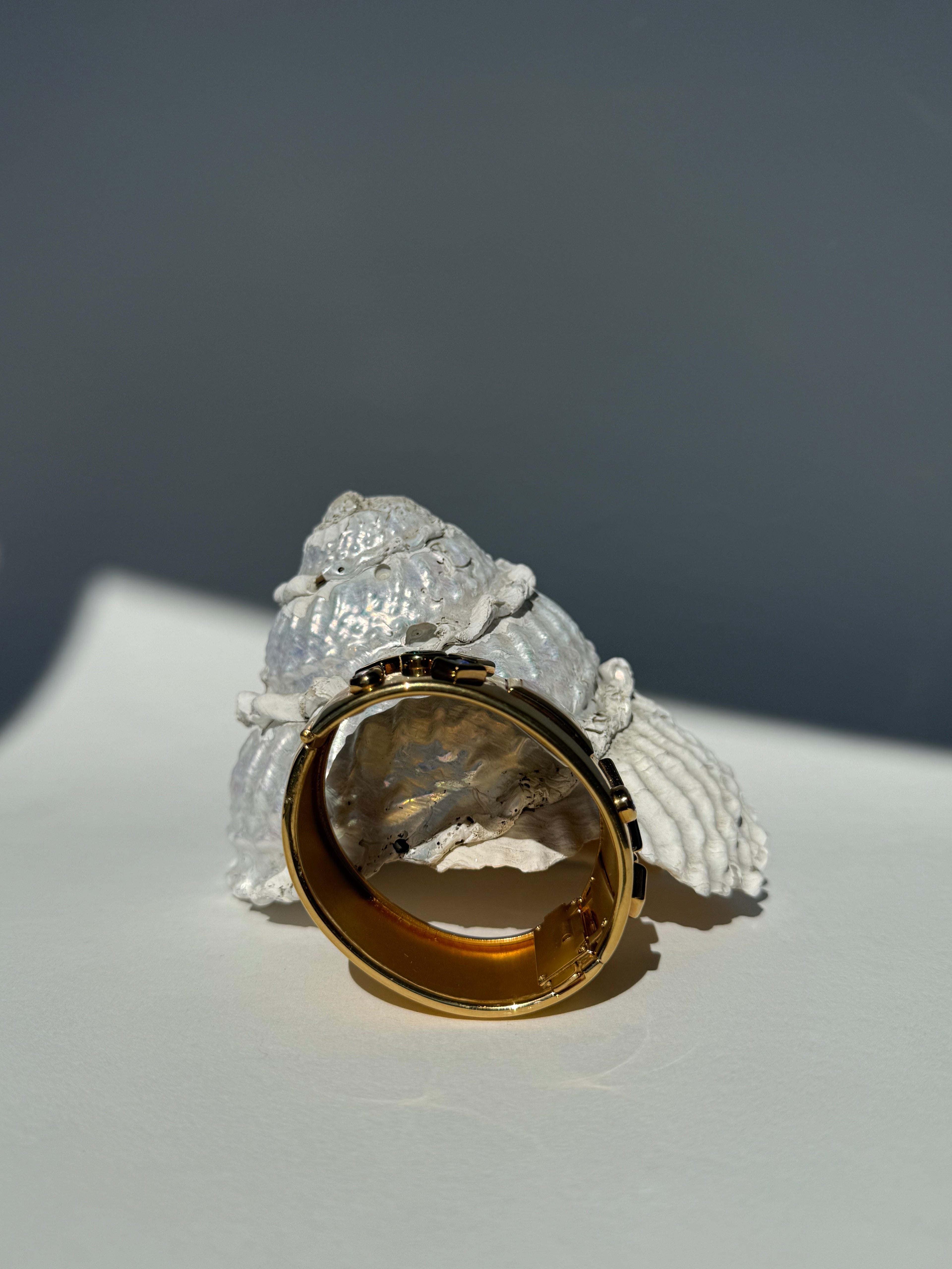 GOLD RHINESTONE CUFF WATCH - SMALL