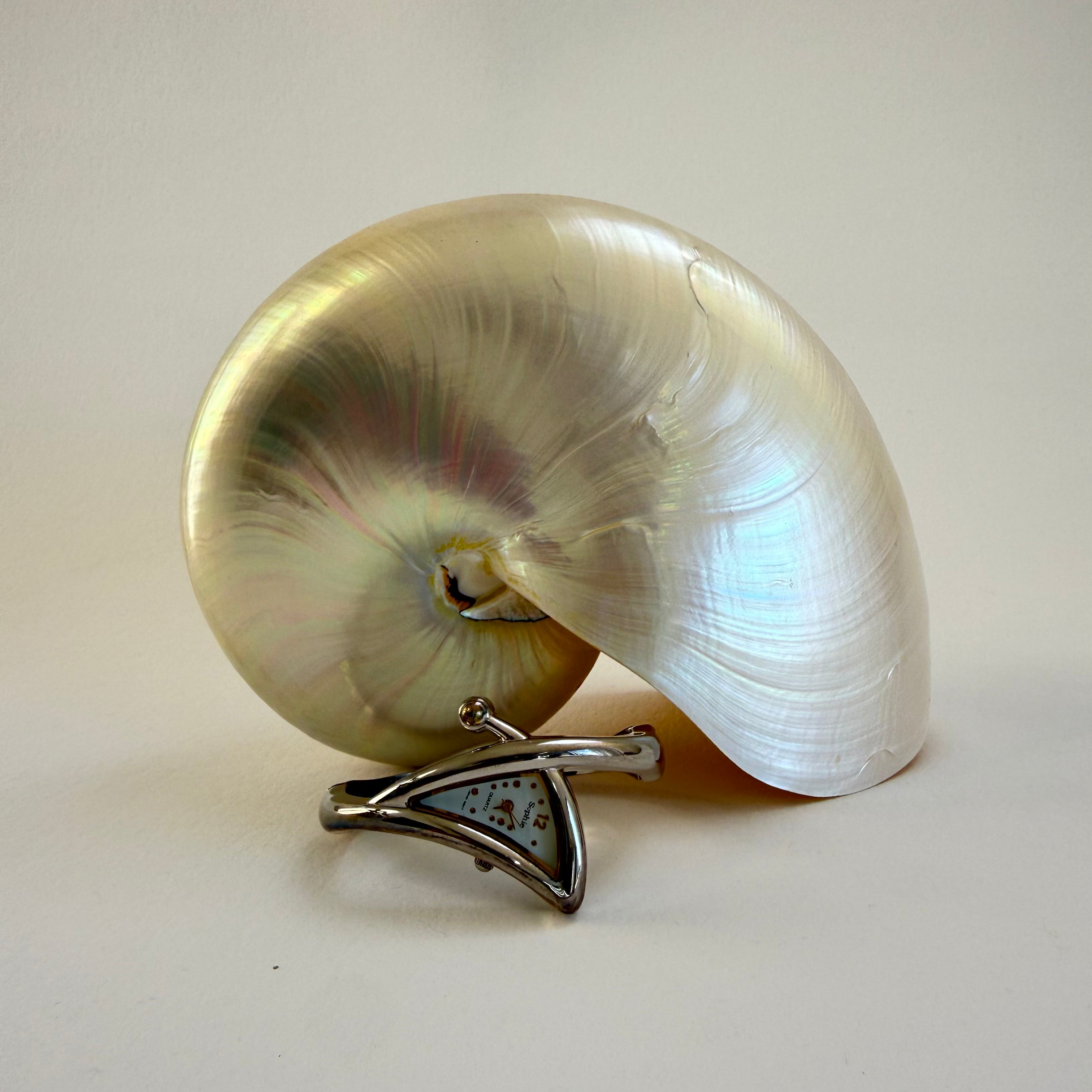 SILVER ANGULAR WRIST WATCH