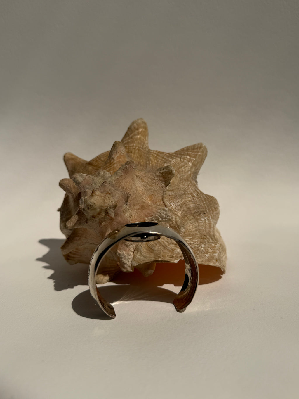 SILVER NATIVE AMERICAN CARVED CUFF WATCH