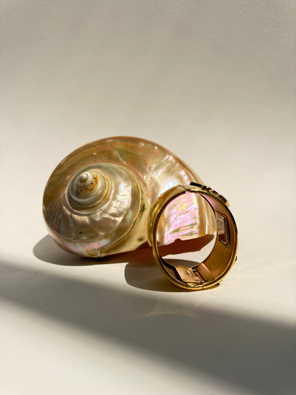 GOLD RHINESTONE CUFF WATCH - MEDIUM