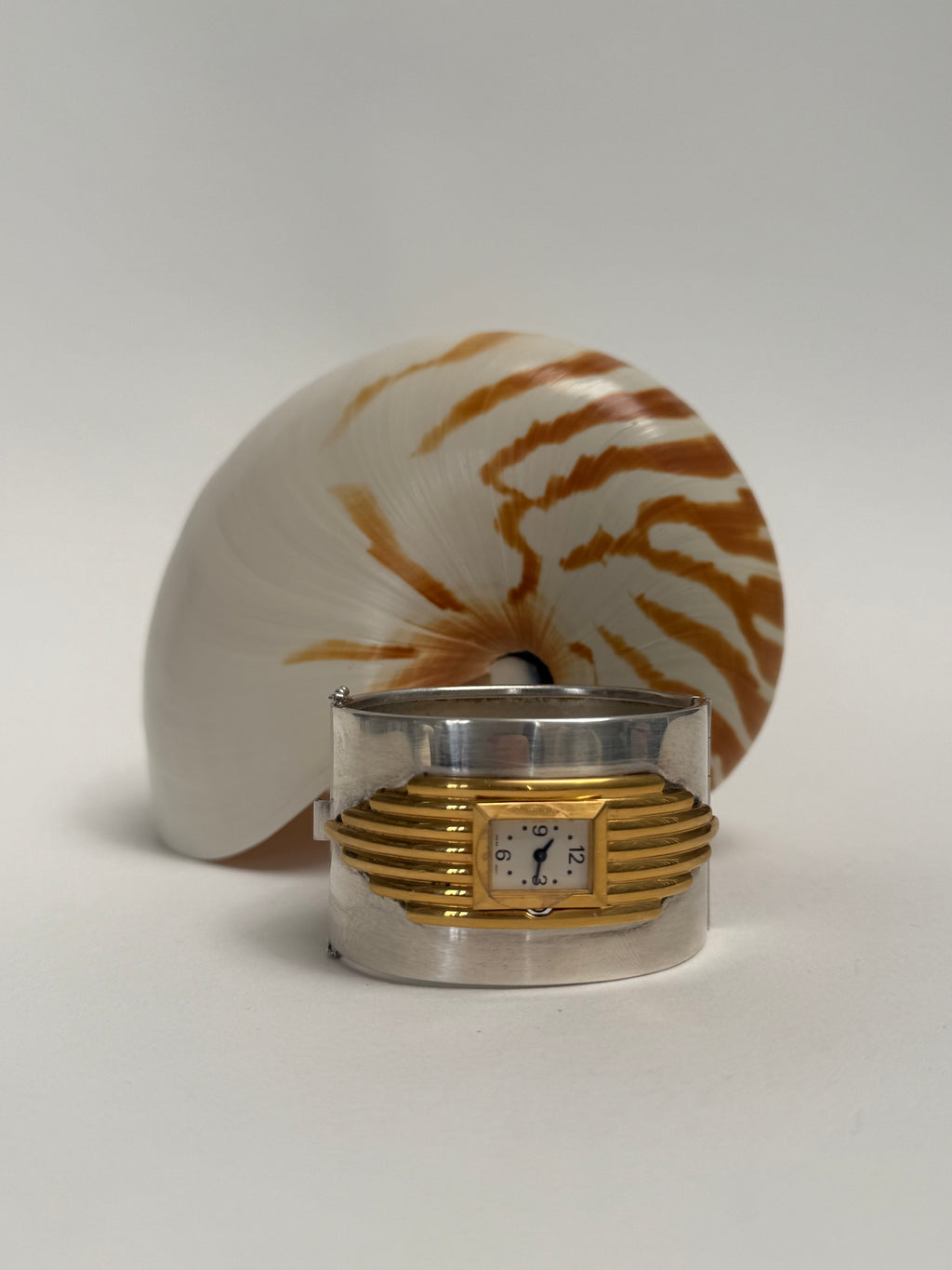 SILVER ART DECO CUFF WATCH - EXTRA SMALL