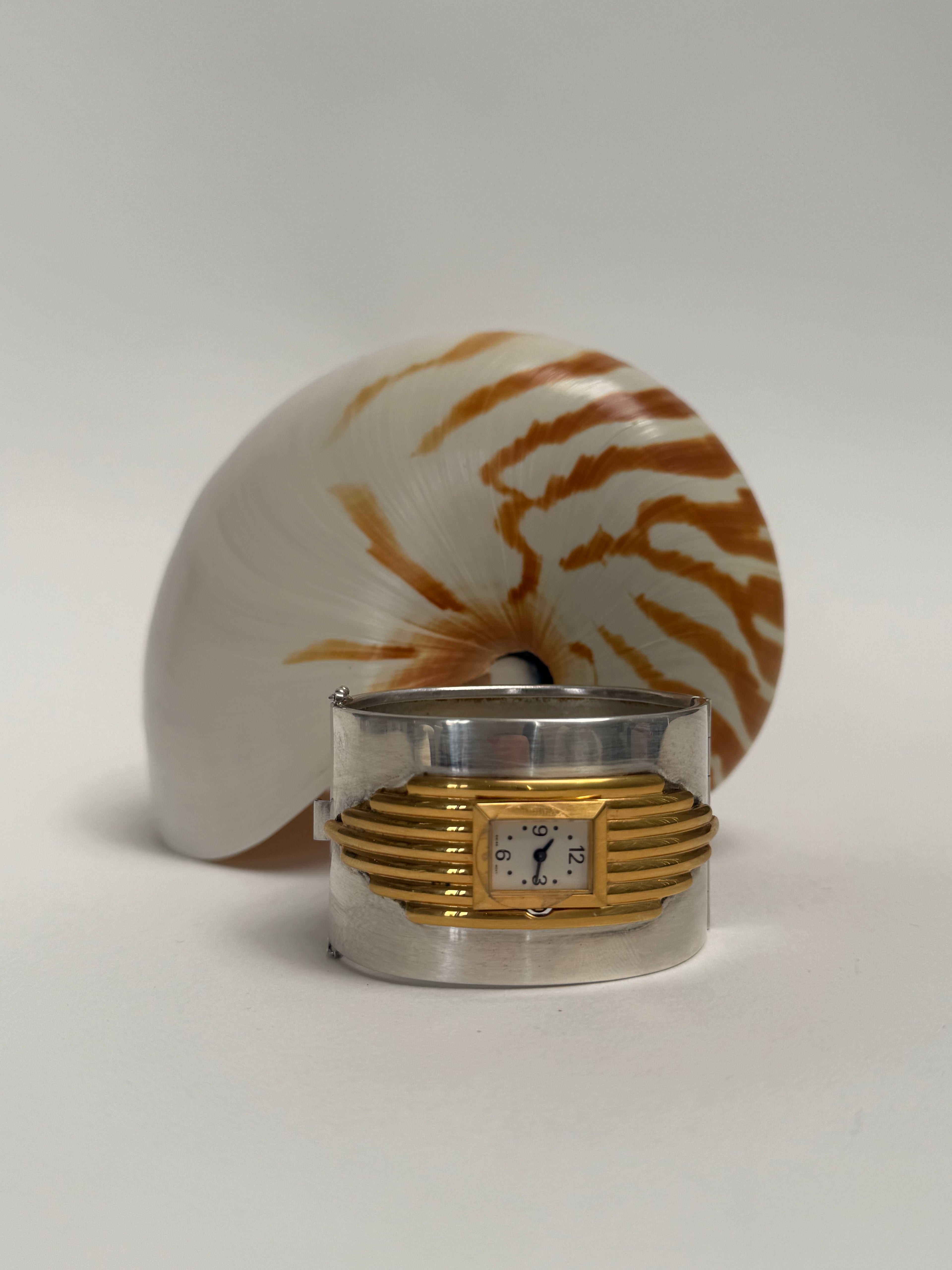 SILVER ART DECO CUFF WATCH - EXTRA SMALL