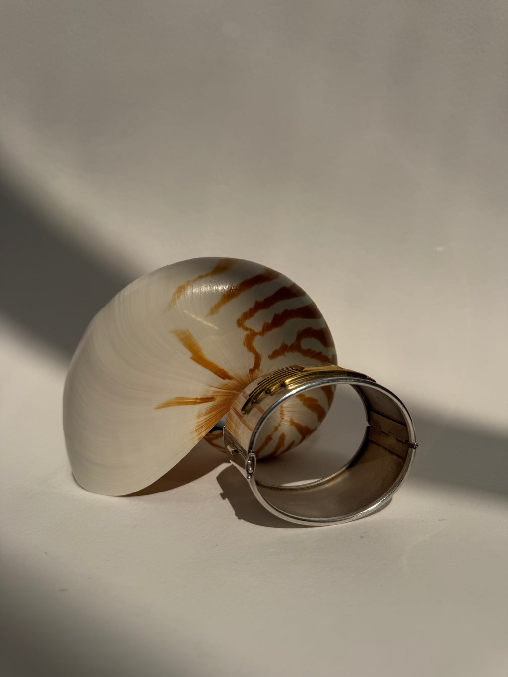 SILVER ART DECO CUFF WATCH - LARGE