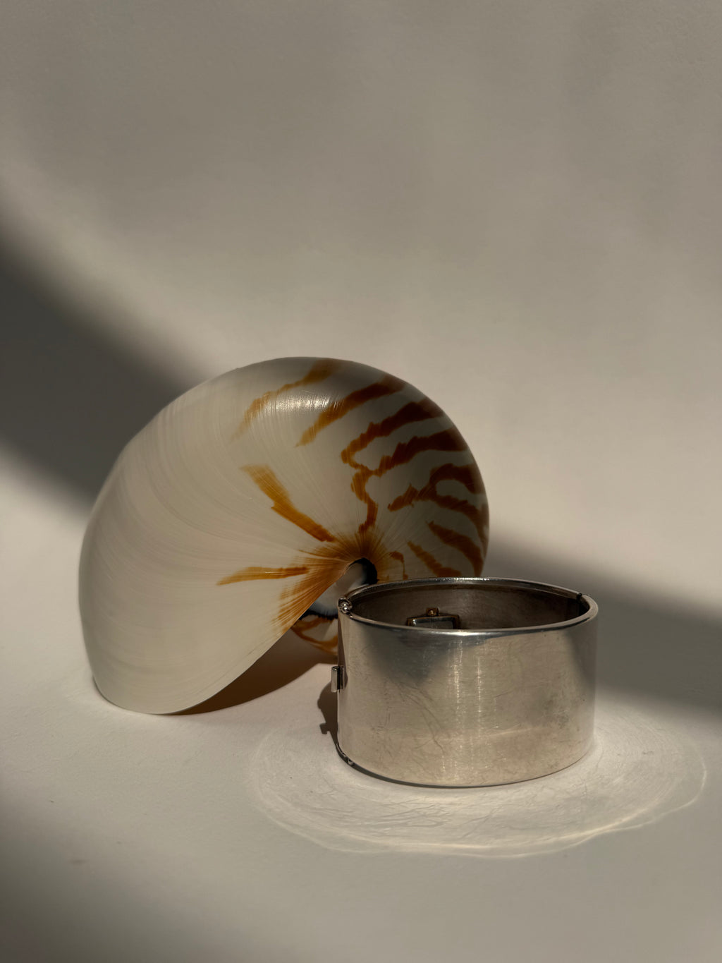 SILVER ART DECO CUFF WATCH - LARGE