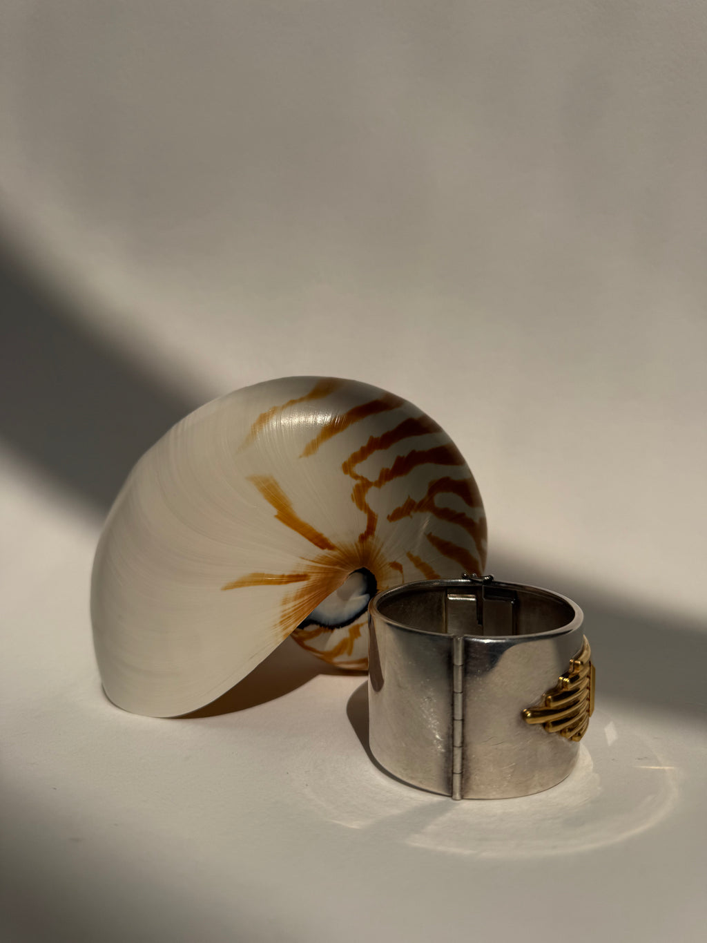 SILVER ART DECO CUFF WATCH - LARGE