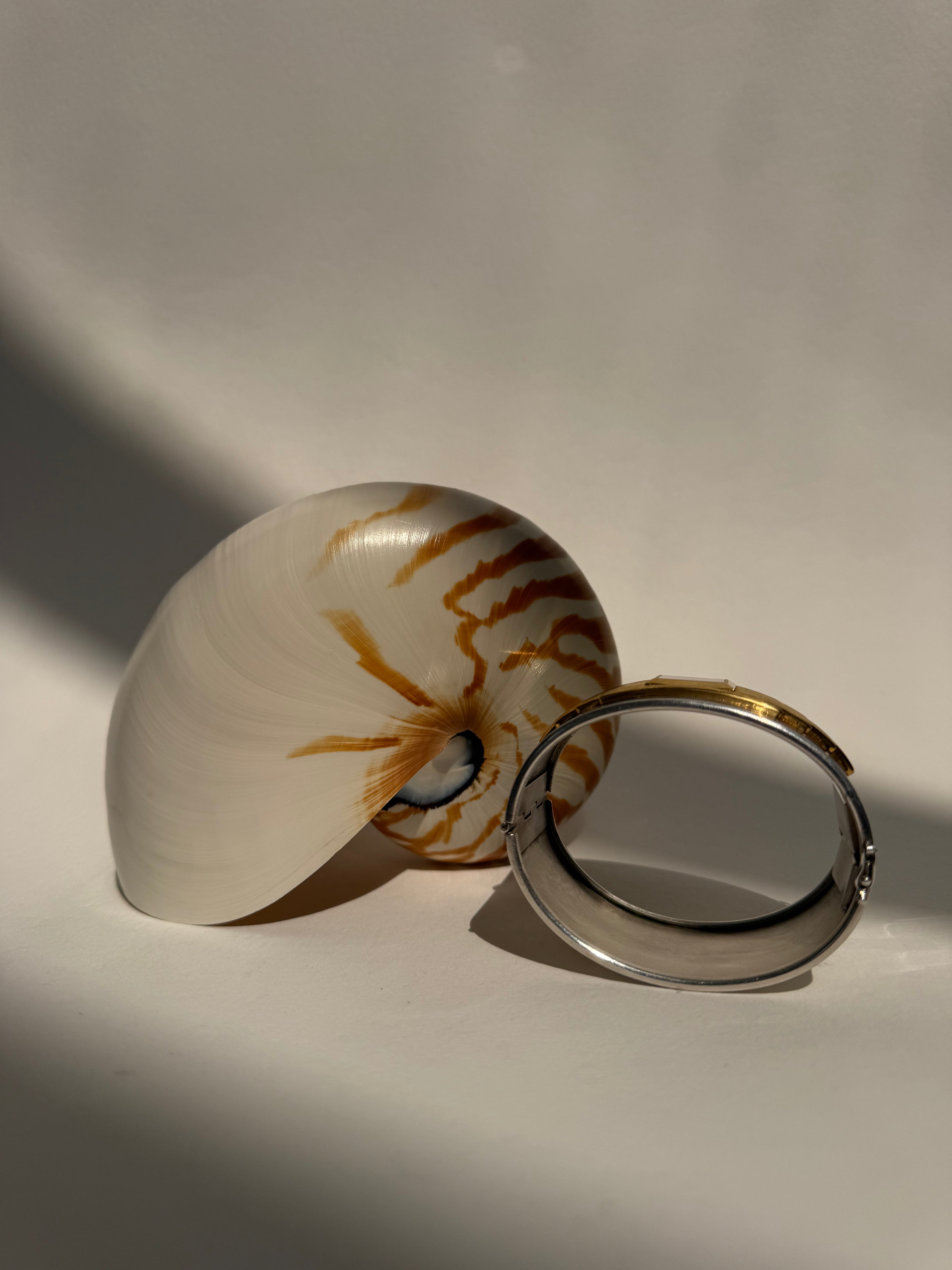 SILVER ART DECO CUFF WATCH - LARGE