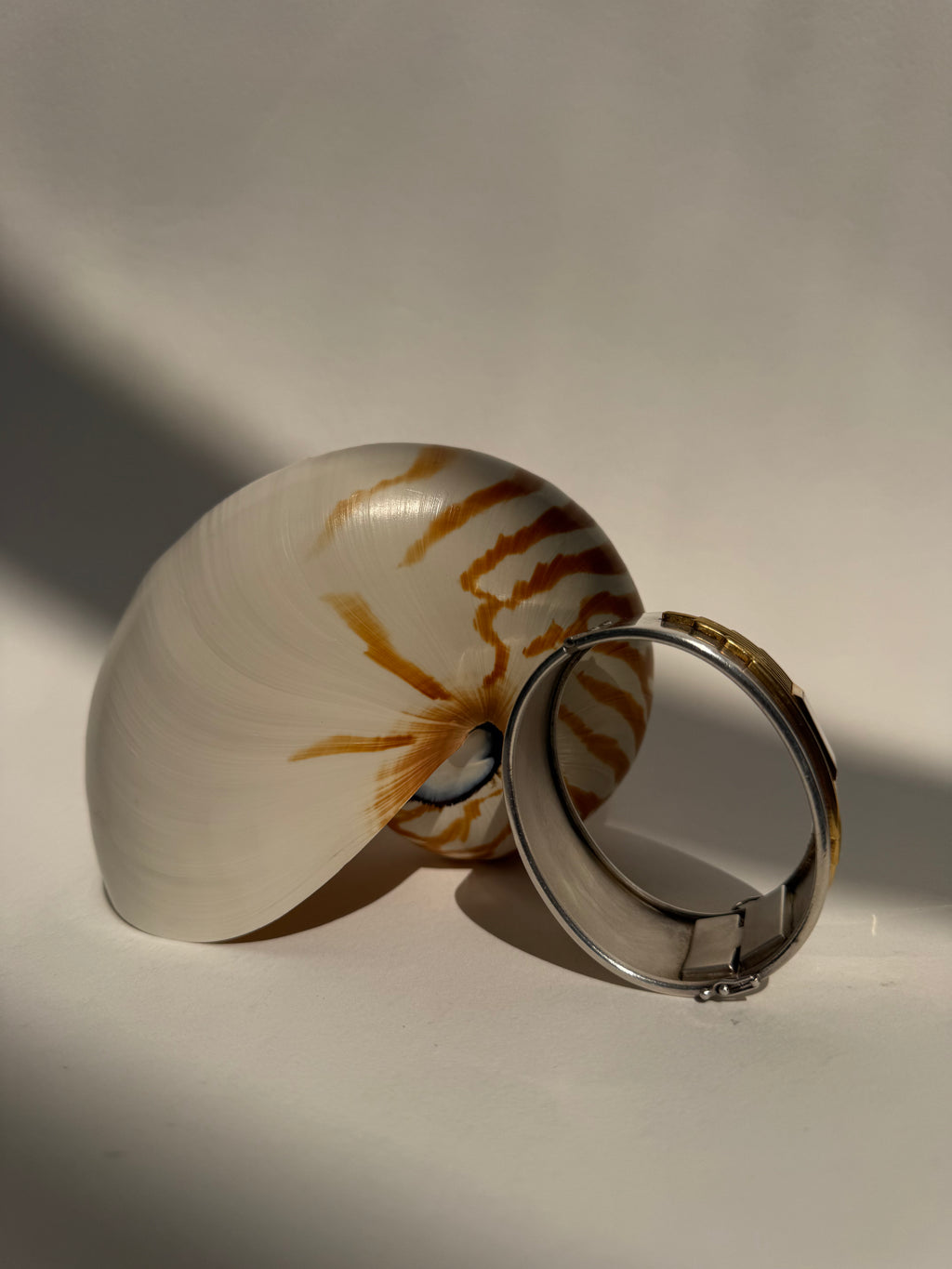 SILVER ART DECO CUFF WATCH - LARGE