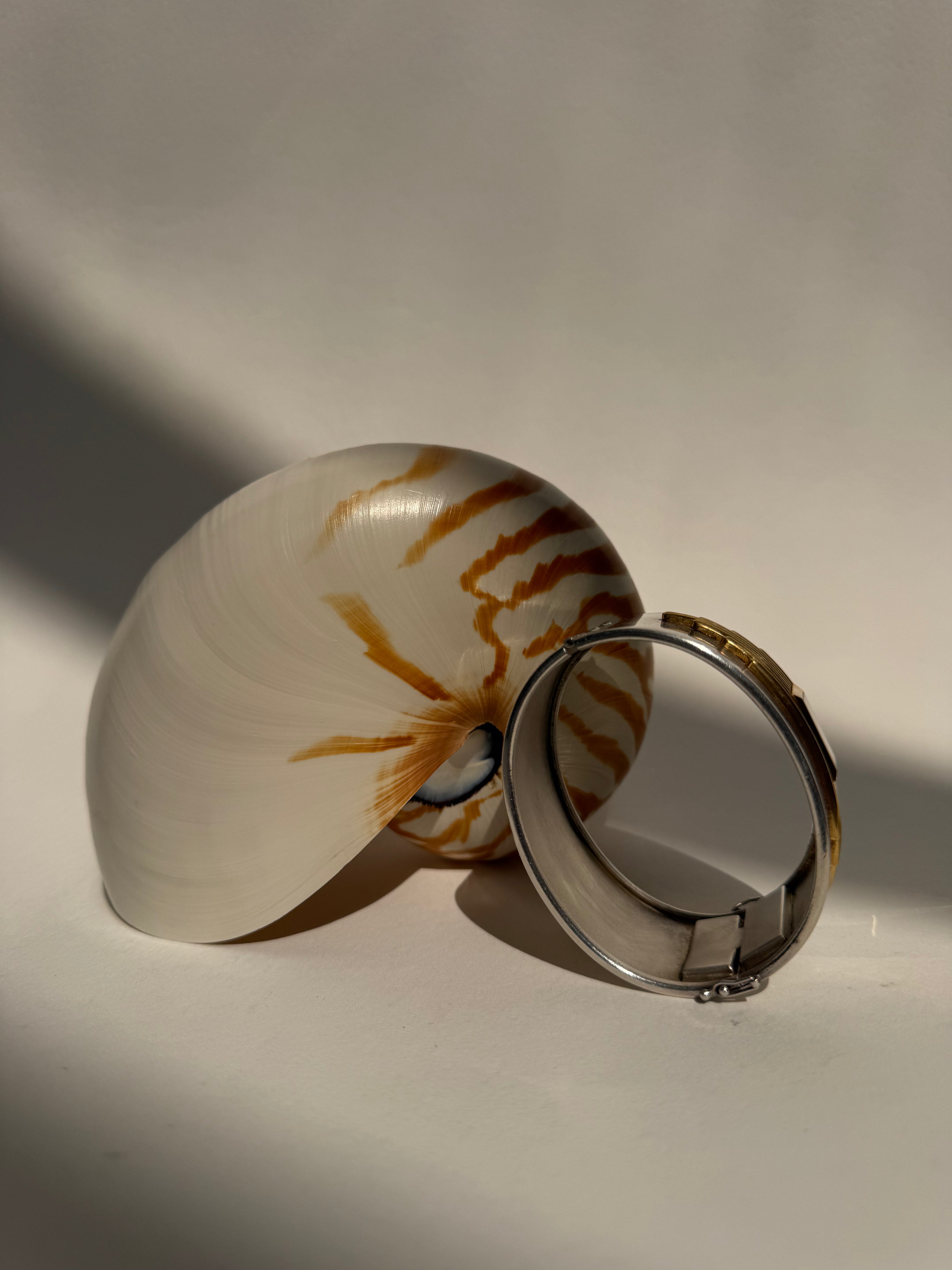 SILVER ART DECO CUFF WATCH - LARGE